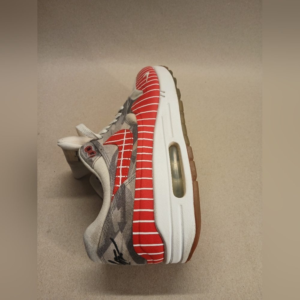 Nike Wasafu X Air Max 1 Red and Gray Men's Shoes - Picture 10 of 16